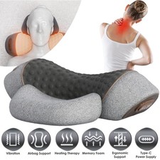 3in1 Nackenmassagegerät Elektrisch mit Wärme für Nacken Zervikales Massagekissen