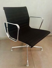 Vitra Charles Eames EA 107 Alu-Chair Aluminium Chair schwarz  Hopsak Chrom
