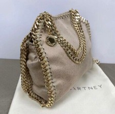 Stella McCartney Falabella Tiny Shoulder Bag Chain Gold Tote Bag Beige Damen