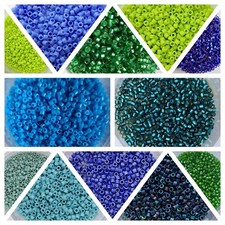 Jap.Miyuki® Delica Beads 5g Zylinderperlen 1,6mm DB 11/0 BLAU/GRÜNTÖNE Farbwahl