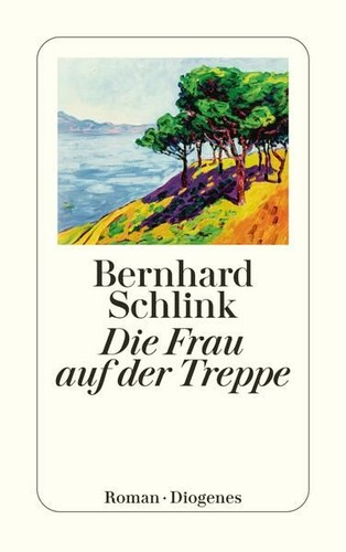 Die frau auf der treppe - auf,