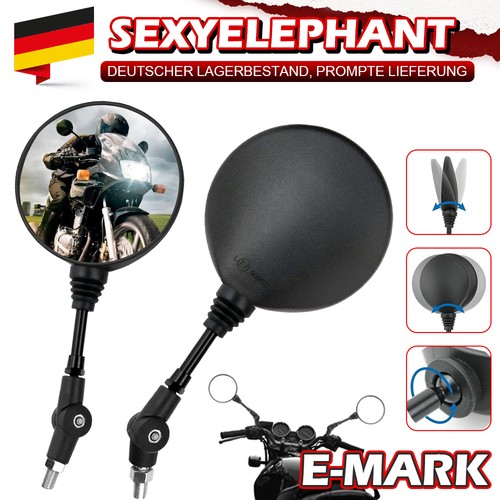 Paar rund motorrad spiegel - paar,
