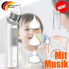 Nasensauger Baby Elektrisch 5 Saugstufen 3 Silikonspitzen, Mit Musikfunktion HOT