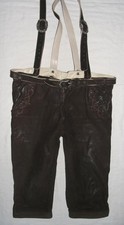 SAUSPECKIGE Herren- Kniebundhose / Trachten- Lederhose in dkl. braun ca. Gr. 52