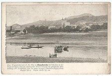 Neschwitz bei Tetschen, Wasserstand der Elbe, Ak von 1904, Böhmen, Sudetenland