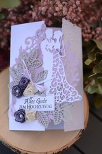 3D  Karte zum Hochzeitstag Geldgeschenk Glückwunschkarte  Handarbeit