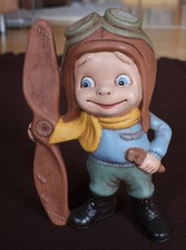 Pilotenfigur aus Keramik - Retro 1996 - Für Sammler und Liebhaber