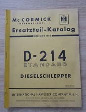 MC Cormick IHC D214 Schlepper Ersatzteilkatalog