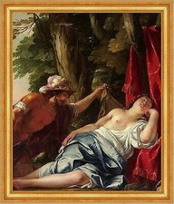 Mars and the vestal virgin Blanchard Götter Jungfrau Nackt B A3 02338 Gerahmt