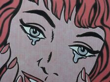 Roy Lichtenstein  Lithografie 50 x 35 cm limit. , signiert gerahmt Crying Girl