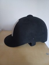 Schwarzer SAMT Reiterhelm GR.59 VON Knightsbridge In Schwarz GEBRAUCHT ABER TOP