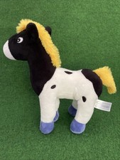 TCM Tchibo Yakari Kleiner Donner Pferd Pony Stofftier Plüsch 25cm Schwarz Weiß