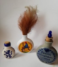 3 X Schnupftabakflasche Pöschl Schmalzler Behälter Deco Steingut Porzellan 