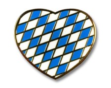 Bayern Pin Herz - Oktoberfest Pin - Trachten Pin - Wiesn Anstecker