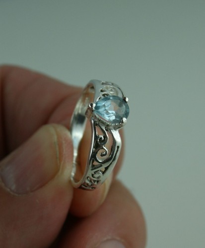 Sterling silber ring mit topas - ring,