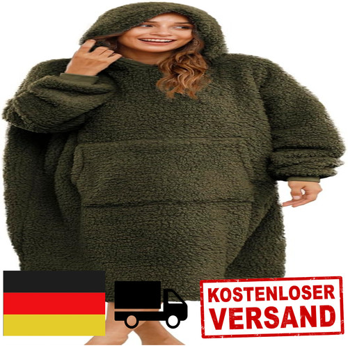 Sherpa decke mit kapuze - mit, damen