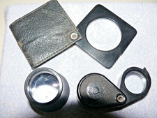 Bakelit Lupe, Lupen-Set, Einschlaglupen u. Standlupe/Augenklemmlupe, interessant