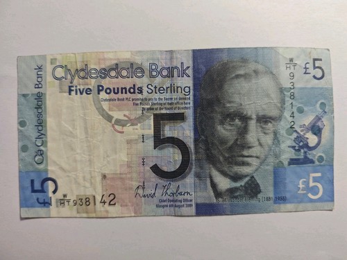 Pounds banknote of - £5,