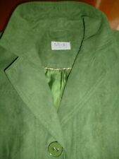 Blazer Damenblazer Jackett in Veloursleder-Optik grün Gr. 40