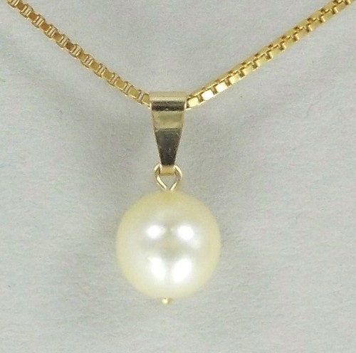 Anhänger südseeperle 4mm - anhänger, 7,4mm