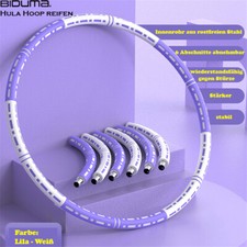 Hula Hoop Reifen Fitness Gewichtsreduktion und Massage Abnehmbarer 8 Teilig Neu