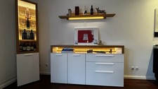 Gallery M Sideboard von Musterring – Lack Bianco Weiß mit LED-Beleuchtung
