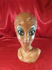 Alte Twiggy Büste? Hutmodell Modell Perücken Hüte Vintage 60er-70er Jahre (2348
