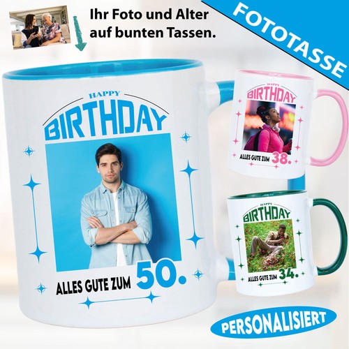 Fototasse geburtstag happy - fototasse,
