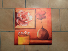 Bild Aquarell orange mehrere Motive auf einem Bild Blume Blumen
