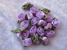 20 Stk. Satin-Rosen, hochwertig, fliederfarben,  Hobbyauflösung