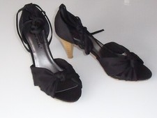 Damen Sandalette Sandale High Heels edel Gr. 37 UK 4 schwarz NEU  ungetragen