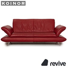 Koinor Rossini Leder Dreisitzer Rot Sofa Couch