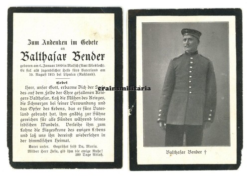 Orig sterbebild soldat - orig., °