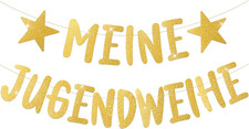 Jugendweihe Deko Girlande Gold