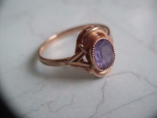 Amethyst ring rotgold 583 - ring,