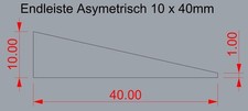 Balsaendleiste asymmetrisch