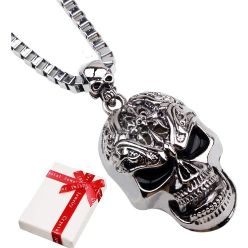 Edelstahl totenkopf kette - edelstahl,