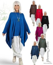 LAGENLOOK Oversize Pullover Pulli Strick Shirt 46 48 50 52 54 56 58 XL XXL XXXL