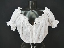 Gr.46 Dirndlbluse weiß Bluse