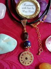 Edelstein HÄMATIT + LAPISLAZULI Kette Geburtsstein SEPTEMBER JUNGFRAU Skorpion