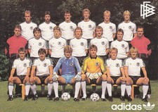 DFB Deutschland Mannschaftsbild Mannschaftskarte Mannschaftsfoto ca 1987