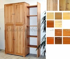 Massivholz Flurschrank 4türig Garderoben-schrank Besenschrank Dielen-regal Holz