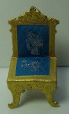 Christbaumschmuck Dresdner Pappe Puppenstube  Stuhl  Chair Anhänger Gold