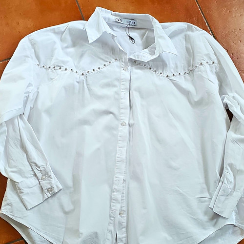 Zara damen bluse m - bluse, weiß