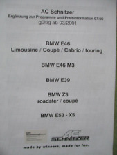 AC Schnitzer Preisliste E46,E39,z3 roadster/coupe X5 E53 März 2001 pricelist