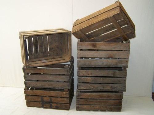 Große alte holzkiste - alte,