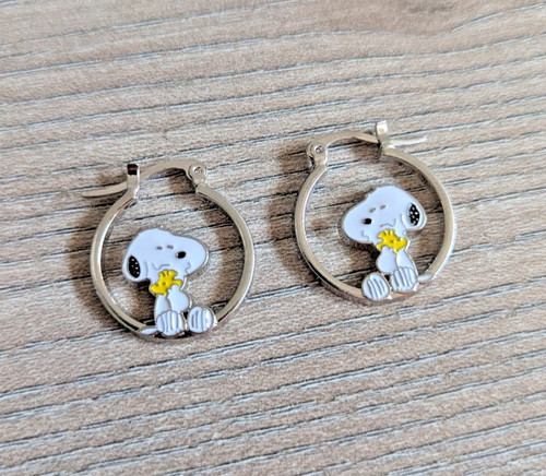 Ohrringe snoopy mit - ohrringe,