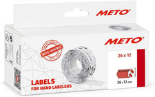 Meto Preisauszeichner Etiketten  26x12 mm  1-zeilig  6.000 Stück  rot