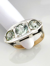 Art Deco antiker Ring Gold 585 / Silber mit Steinbesatz * 14 k Goldring antik