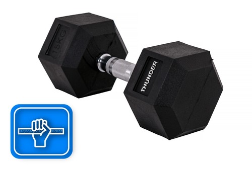 Hexagon hantel 15kg mm - hexagon, Ø